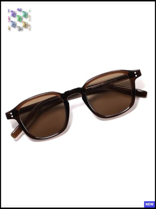 Retro Square Sunglasses TR90 Frame UV400 Protection Classic Panto Style main image 4